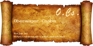 Obermayer Csaba névjegykártya