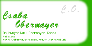 csaba obermayer business card